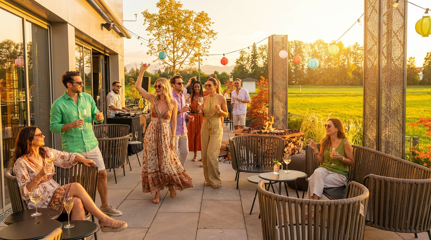 Outdoor Tages Tanz Party